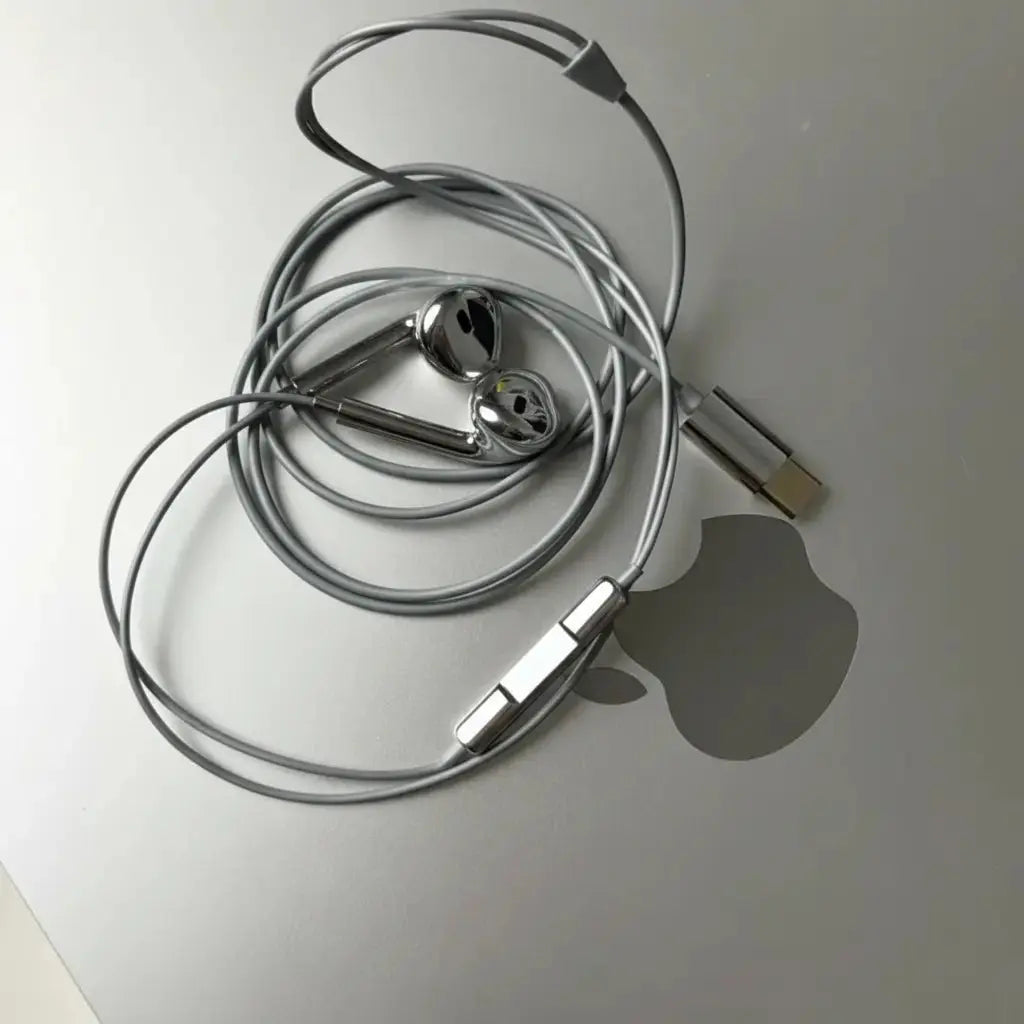 Chrome Mirror Wired Earbuds