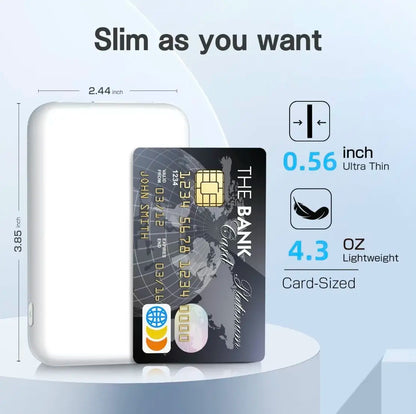 Magnetic Wireless Power Bank 10000Mah, 15W Fast Charging Slim Portable Charger for Iphone12-17 Chargeable