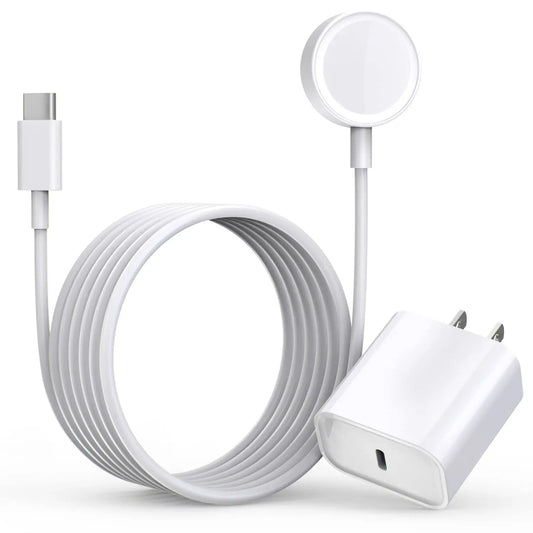 Fast Charger for I Watch Charger, USB C 20W Iphone Watch Charger Plug Adapter & Long 6.6FT Iwatch Portable Wireless Fast Charging Cable Cord Compatible with Watch Series 9/8/7/SE/6/5/4/3/2/1