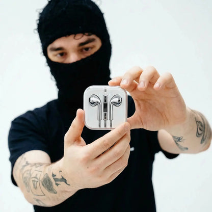 Chrome Mirror Wired Earbuds 