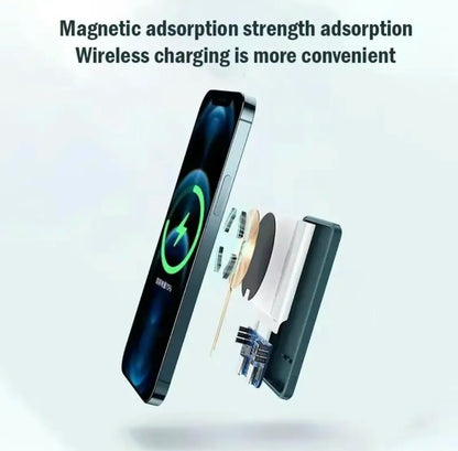 Magnetic Wireless Power Bank 10000Mah, 15W Fast Charging Slim Portable Charger for Iphone12-17 Chargeable