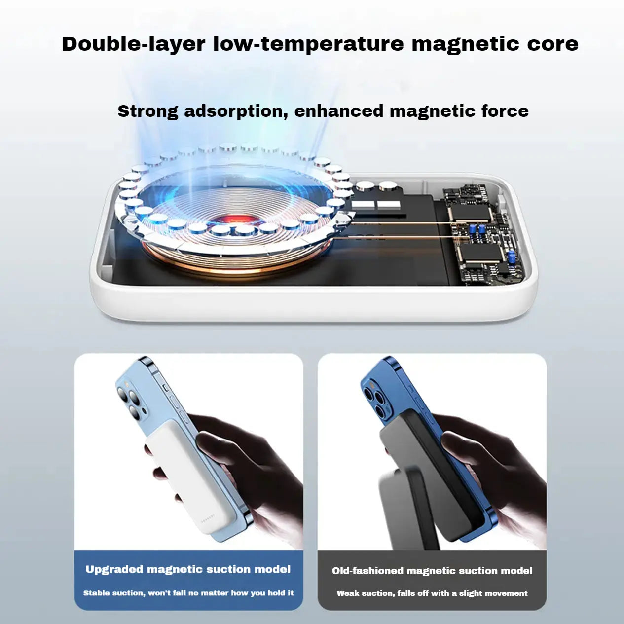 Magnetic Wireless Power Bank 10000Mah, 15W Fast Charging Slim Portable Charger for Iphone12-17 Chargeable