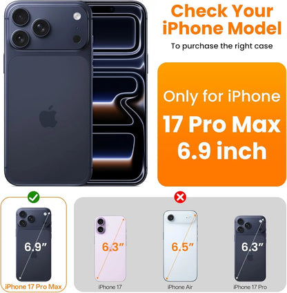 YZOIKO 3-In-1 Set for Iphone 17 Pro Max Case with Camera Stand [1 Screen Protector & 1 Camera Lens Protector] [Fits Magsafe] [Shockproof & Magnetic] [Translucent Matte] Fashion Phone Case for 17 Pro Max, Frosted Blue