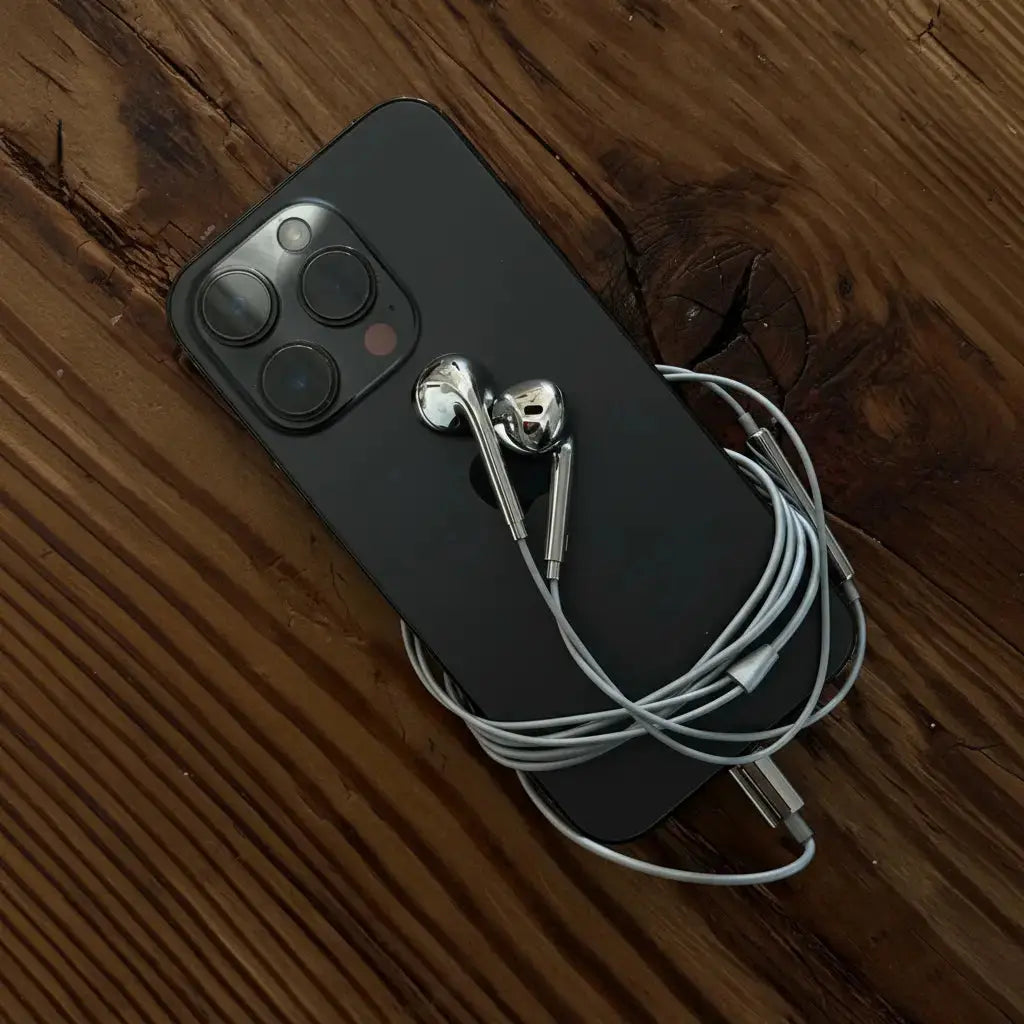 Chrome Mirror Wired Earbuds 