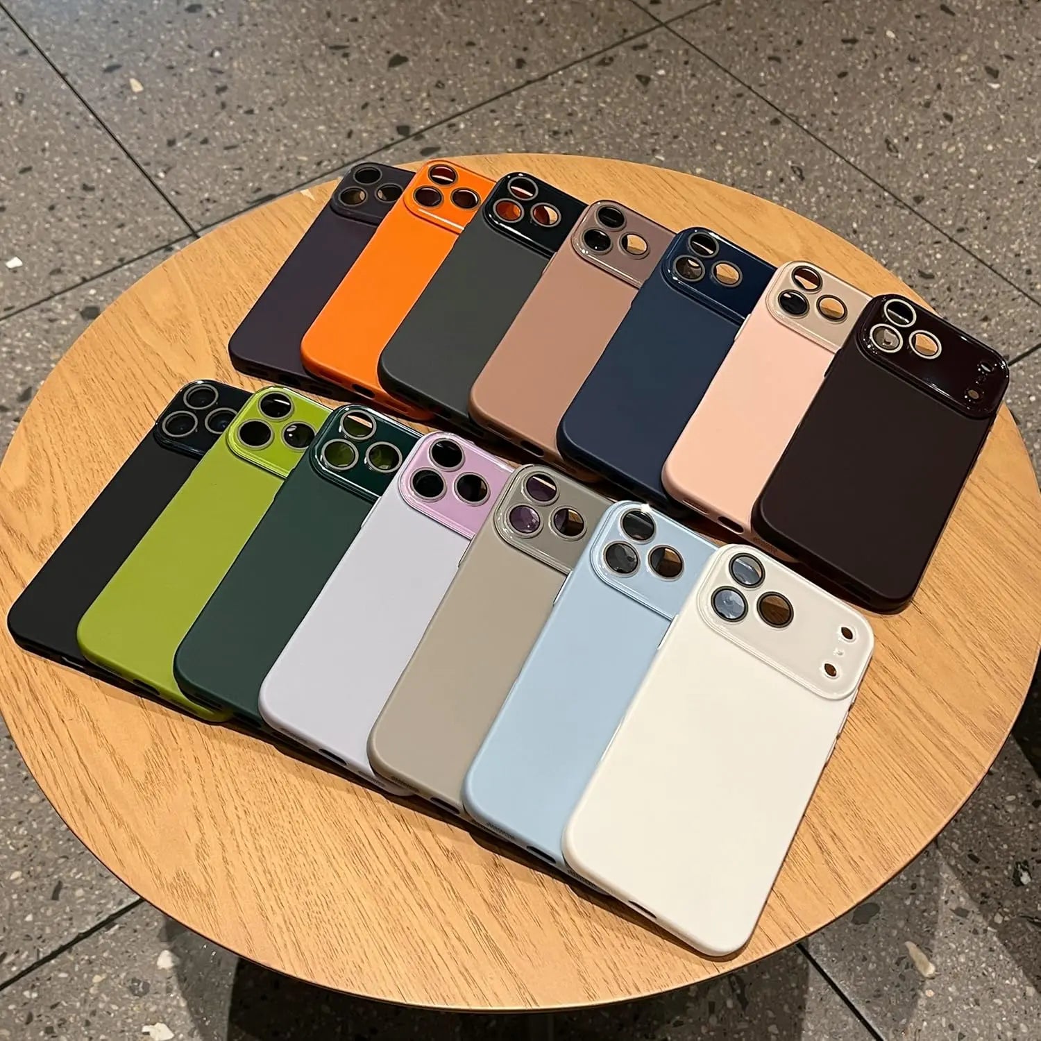 Phone Case for Iphone 17 16 15 14 13 12 11 Pro Max Solid Color Full Camera Lens Protection Compatible with Iphone Case (,Iphone 17 Pro Max)