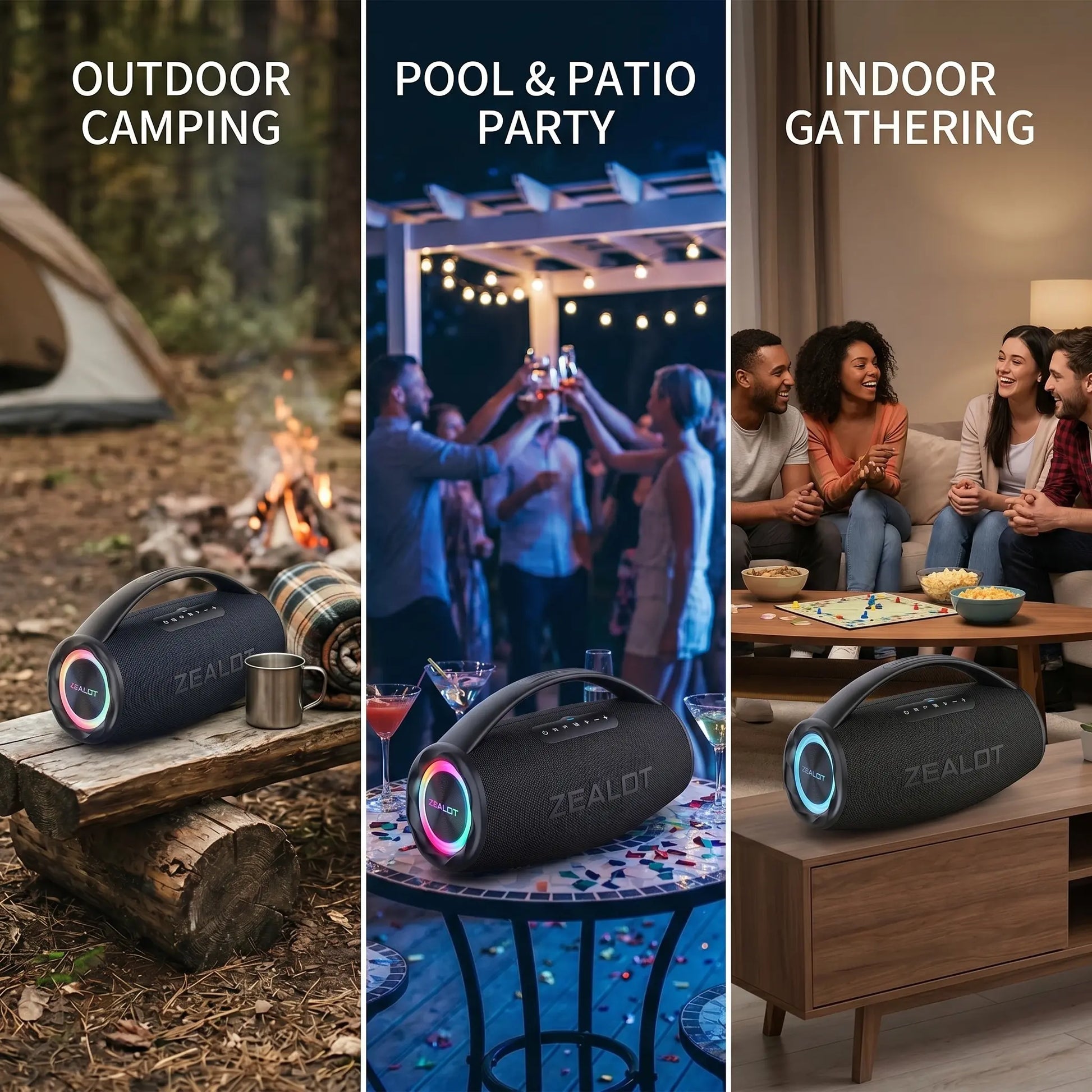 ZEALOT S97 Maximum Power 120W Outdoor Speaker, IPX6 Waterproof.