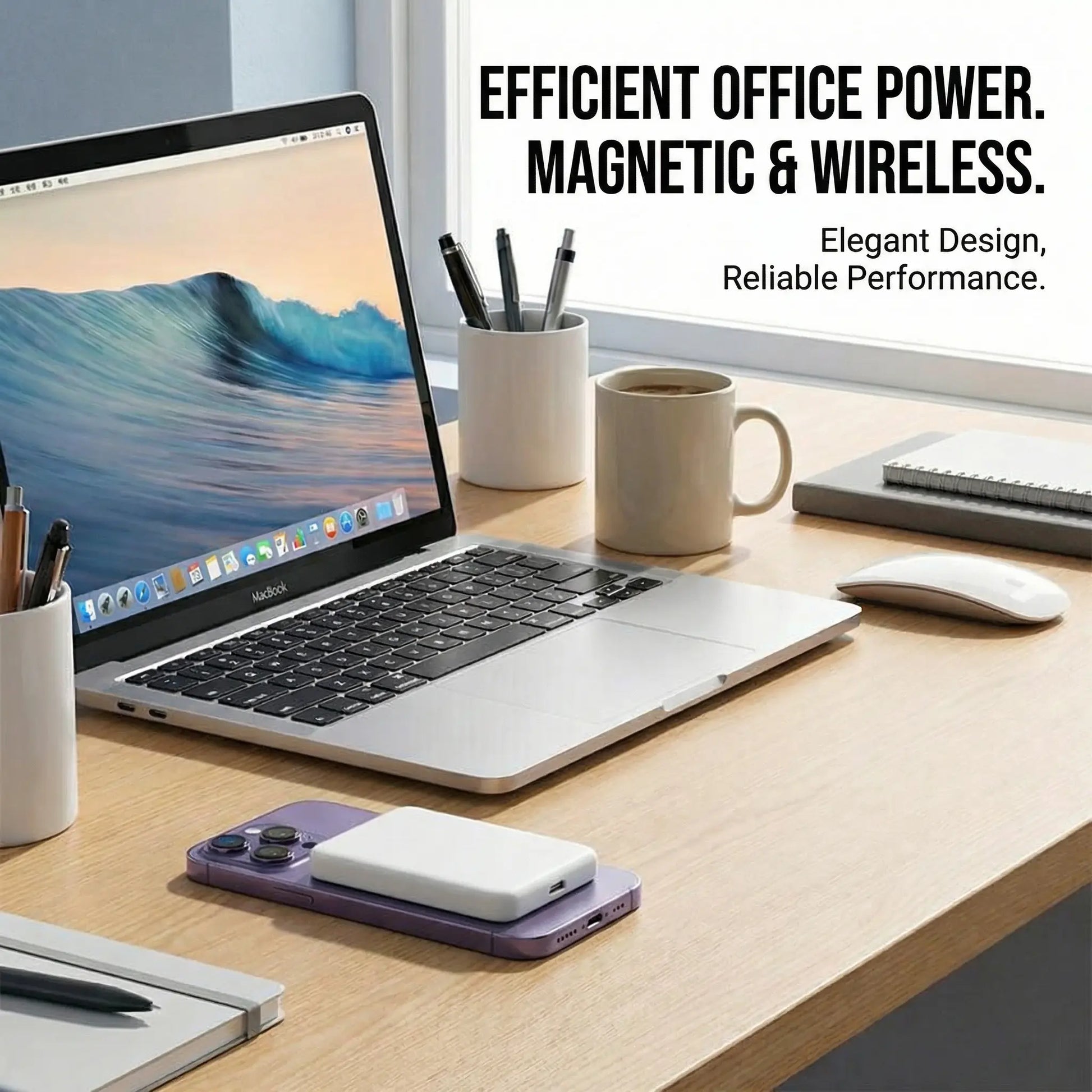 Magnetic Wireless Power Bank 10000Mah, 15W Fast Charging Slim Portable Charger for Iphone12-17 Chargeable